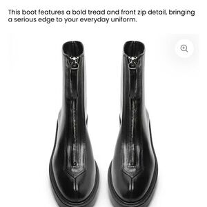 SCHUTZ Black Front Zip Ankle Boots